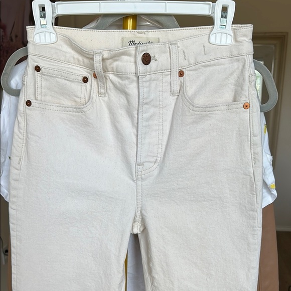 Madewell Cream Straight Leg Women's Jeans - Picture 4 of 11
